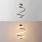 Jonathan Y Whirl 11" 1-Light Modern Minimalist Metal Helix Swirl Abstract Integrated LED Pendant, Gold Painting JYL1704C - alternate 6