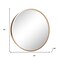 Homeroots 20" Gold Round Metal Framed Accent Mirror 691624 - alternate 6