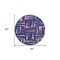 Homeroots 8' Purple Ivory And Teal Blue Round Geometric Washable Indoor Outdoor Area Rug 598294 - alternate 7