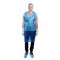 Vguard Polyethylene Apron, Virgin Low Density Polyethylene, Embossed, 2.0 mil, 46 in, Blue, 28X46", 500 PK B77K25 - alternate 2