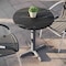 Flash Furniture Commercial All-Weather 24" Black Faux Marble HPL Tabletop with Silver X Base ST-RD24-BKMAR-T2222S-GG - alternate 7
