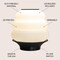Jonathan Y Honey Pot 12 in. Minimalist Classic Plant-Based PLA 3D Printed Dimmable LED Table Lamp, White/Black USA1001B - alternate 7