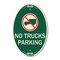 Signmission No Truck Sign No Truck Parking With Symbol, 12 In X 18 In Architectural Oval, Heavy Gauge Aluminum A-OV-G-1218-23560 - alternate 1