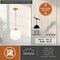 Vaxcel Linden 1-Light Muted Brass Gold Mid-Century Modern Globe Pendant Light with Opal Glass Shade P0454 - alternate 8