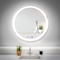 Fab Glass And Mirror LED Round Bathroom Mirror, Wall Mounted Vanity Makeup Mirror with Anti Fog, Dimmable Touch Butt HC28RD - alternate 7