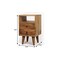 Homeroots 20" Oak Solid Wood Two Drawer Nightstand 722533 - alternate 5
