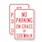 Signmission No Parking on Grass or Sidewalk Parking Sign, 12'' X 18'' 2 Signs, Heavy Gauge Aluminum, 2PK A-1218-2PACK-23698 - alternate 1