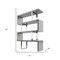 Homeroots 67" Gray And Silver Metal and Wood Three Tier Etagere Bookcase 555007 - alternate 5