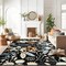 World Rug Gallery Garden Floral Area Rug 7 ft 10 in x 10 ft Black WR147BLACK8X10 - alternate 7