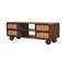 Homeroots 43in Brown Solid Wood Enclosed and Open Storage TV Stand 719197 - alternate 9
