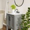 Flash Furniture Vega 24in. Vanity w/Sink, Soft Close Doors & Open Shelf, Carrara Marble, Black Hardware, Gray/White FS-VEGA24-GY-HDBLK-GG - alternate 9