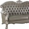 Homeroots 96" Bone Faux Leather Sofa And Toss Pillows With White Legs 491334 - alternate 4