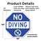 Signmission No Diving, 10 Inch X 10 Inch, Plastic Sign OC-P-10-130 - alternate 7