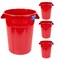 Magnum Tool 32 Gallon Trash Can, High-Vis Red, Construction Grade, Heavy Duty Plastic (4 Pack) CMTC-C000-32R04 - alternate 1