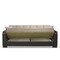 Homeroots 87" Brown Sand Chenille And Faux Leather Convertible Futon Sleeper Sofa w/ Toss Pillows And Storage 607173 - alternate 9
