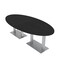 Skutchi Designs Oval Conference Table With Power Unit, 48 in W, 96 in L, Black HAR-OVL-48X96-DOU-U999ST19-NA - alternate 1