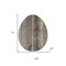 Homeroots 12" X 9" Gray Reclaimed Wood Egg Shaped Wall Decor 384887 - alternate 4