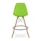 Homeroots 28" Green And Brown Heavy Duty Plastic And Solid Wood Counter Height Bar Chair 520673 - alternate 7