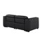 Homeroots 77in Black and Brown Italian Leather Power Reclining Loveseat With Storage 720546 - alternate 10