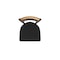 Holland Bar Stool Co Eleanor 30in Swivel Bar Stool with Bronze Finish, Medium Back and Black Vinyl Seat 880 - alternate 7