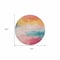 Homeroots 8' Pink Gold And Teal Blue Round Abstract Washable Indoor Outdoor Area Rug 611278 - alternate 8