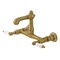 Kingston Brass Double-Handle Wall Mount Bathroom Faucet, Brushed Brass KS7257PL - alternate 1