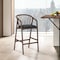 Armen Living Echo Walnut Wood and Black Faux Leather Counter Stool LCECBAWABLK26 - alternate 8