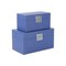 Homeroots Set of Two Navy Blue Wood And Shagreen Box With Lid, 2PK 489356 - alternate 8