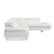 Homeroots White Leather L Shaped Two Piece Corner Sectional 366200 - alternate 6