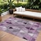 Homeroots 10' X 14' Merlot Purple And Lavender Geometric Washable Indoor Outdoor Area Rug 583045 - alternate 1