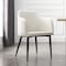 Homeroots Set of Two 23" Off White and Black Upholstered Arm Chair 526462 - alternate 5