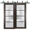 Sartodoors Sliding Closet Frosted Glass Barn Bypass Doors with Hardware Planum 2132 48x80 (2* 24x80) Solid Cor PLANUM2132BBB-CA-48 x 80 (2* 24x80) - alternate 1