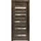 Sartodoors Sliding French Pocket Door 32 x 80in, Cognac Oak W/ Frosted Glass, Kit Trims Rail Hardware QUADRO4445PD-AKA-32 - alternate 1