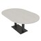 Skutchi Designs Racetrack Conference Table With Power Unit, 48 in W, 84 in L, Ivory HAR-RAC-48X84-DOU.BK-K458-NA - alternate 1