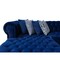 Homeroots Blue Velvet U Shaped Three Piece Sofa and Chaise Sectional With Toss Pillows 643891 - alternate 8