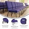 Flash Furniture Fabric Church Chair, Purple XU-CH-60096-PU-BAS-GG - alternate 9