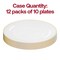 Smarty Had A Party 10.25" Clear with Gold Rim Organic Round Plastic Dinner Plates, 120PK 930CLG-CASE - alternate 7