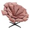 Homeroots 42" Pink And Black Velvet And Upholstered Swivel Side Chair 564970 - alternate 8