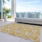 Homeroots 9' X 12' Gold And Ivory Geometric Washable Indoor Outdoor Area Rug 612873 - alternate 9