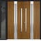 Vdomdoors Steel Double Doors Deux 1744 Natural Oak Sidelight Exterior Black Window Stainless Inserts Single M DEUX1744DEXD-OAKB-RH-W72+16 x H80 - alternate 1
