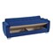 Homeroots 84" Blue Microfiber Convertible Futon Sleeper Sofa With Toss Pillows And Storage 607121 - alternate 6