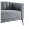 Homeroots 76" Dark Gray Sofa With Silver Legs 480907 - alternate 8