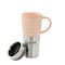 Mr. Coffee Travertine 16 Ounce Stoneware and Stainless Steel Travel Mug With Lid in Light Pink 138967.01 - alternate 6