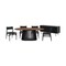 Homeroots Six Piece Brown and Black Oval Dining Set with Four Chairs and Sideboard 571729 - alternate 6