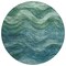 Homeroots 8' Teal Blue And Green Round Abstract Washable Indoor Outdoor Area Rug 618180 - alternate 8