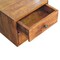 Homeroots 12" Chestnut Solid Wood Two Drawer Floating Nightstand 653842 - alternate 8