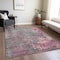 Homeroots 8' X 10' Blush Gray And Mauve Abstract Washable Indoor Outdoor Area Rug 618223 - alternate 7