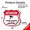Signmission Video Surveillance Shield Sign Attention, 12 inch X 12 inch, Vinyl Decal, 2PK SHI-D-2PACK-12-469 - alternate 5