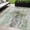 Homeroots 5' X 8' Mint Green Ivory And Gray Abstract Washable Indoor Outdoor Area Rug 603144 - alternate 1