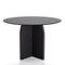 Homeroots 45" Black Solid Wood Pedestal Base Round Top Dining Table 712167 - alternate 5